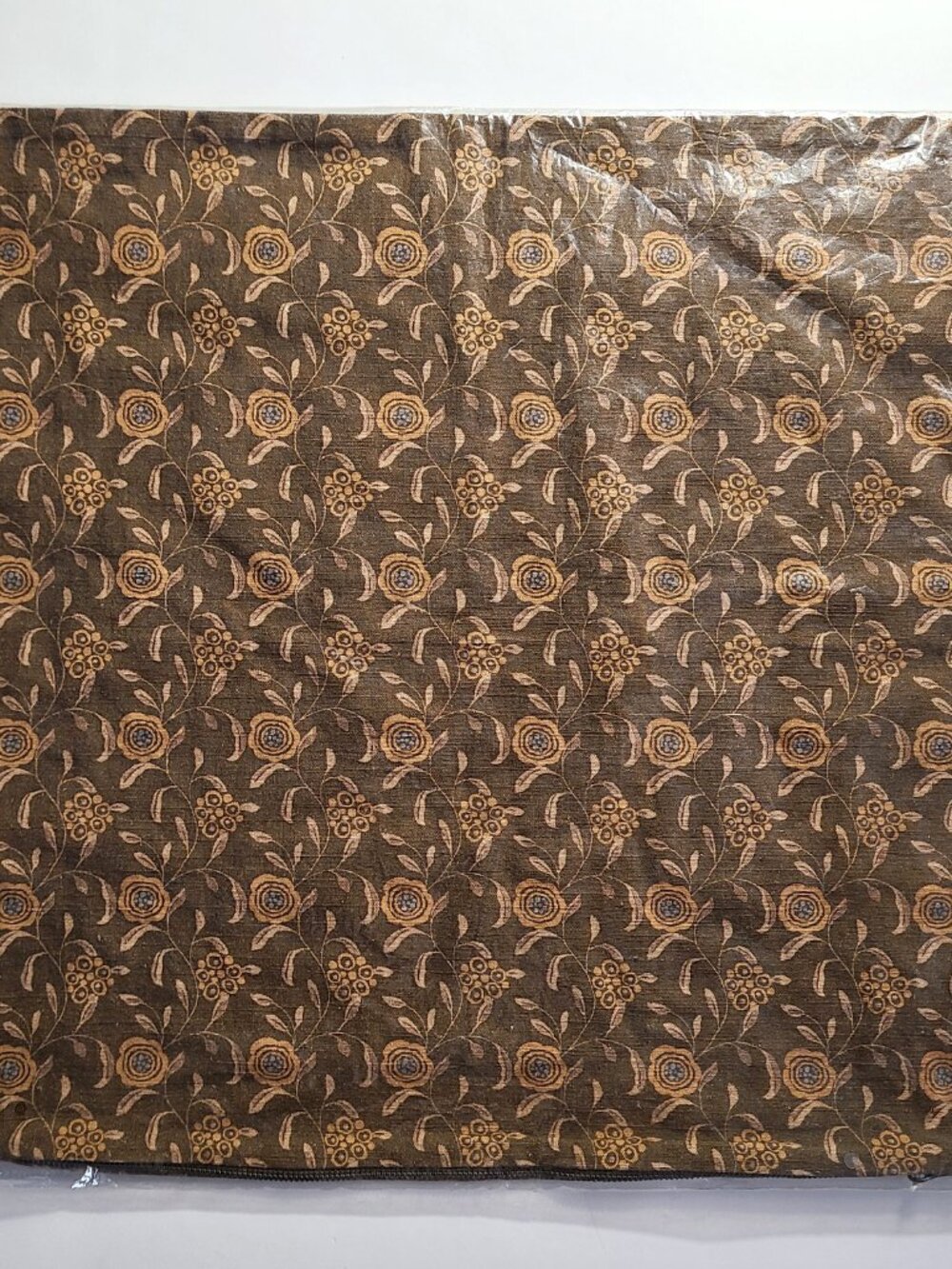 West Elm NWT Floral Vine 20" Pillow Cover Cotton Linen Brown Zipper